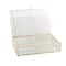 10" x 7" x 2" Clear & Gold 3-Slot Glass & Metal Jewelry Box with Chain Accent